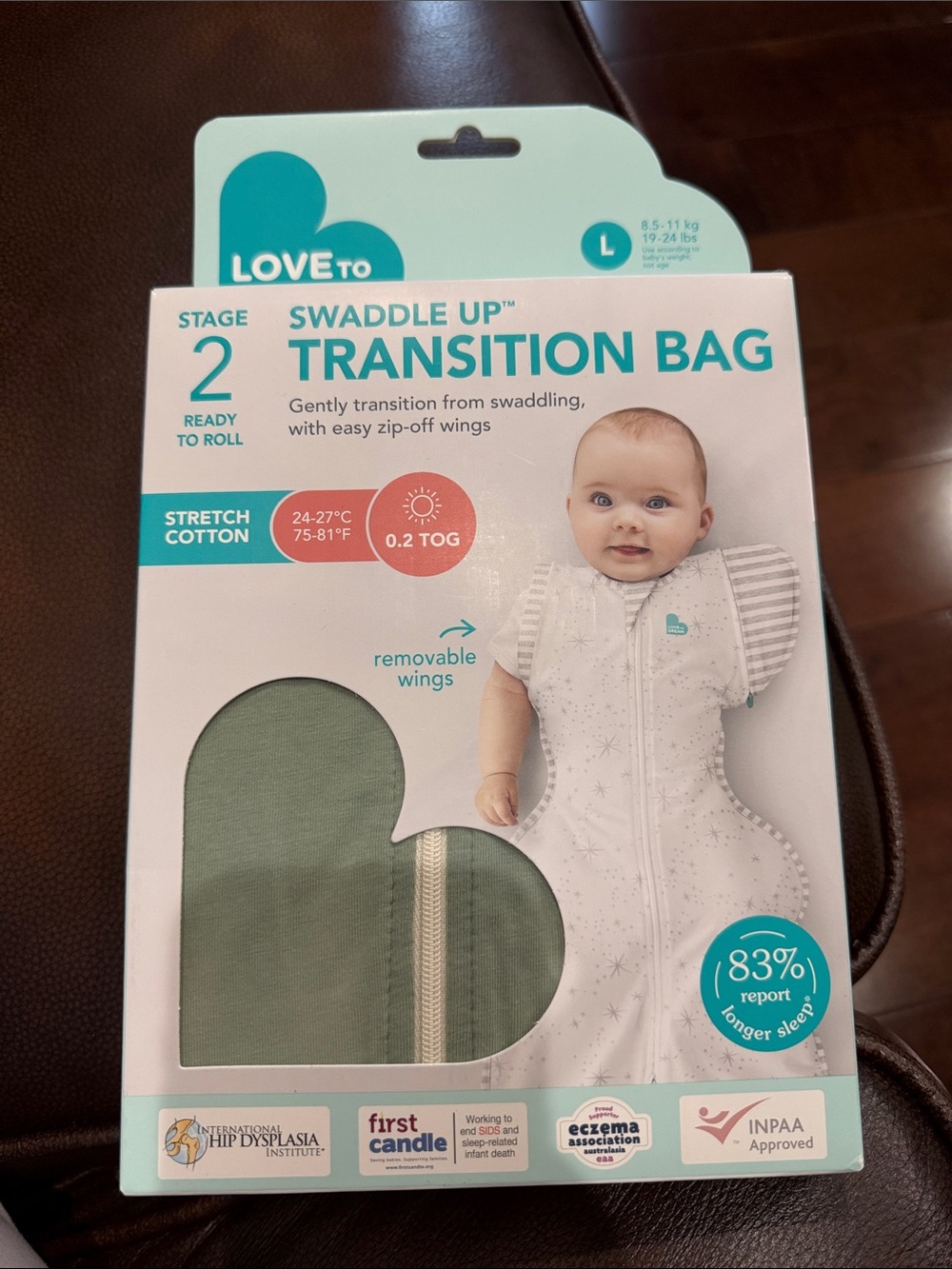 Love to Dream Swaddle Up Transition Bag - Green - Kids Bottoms